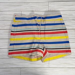 J.Crew Chino Shorts Jacquard Basket Weave Colorful Striped Shorts